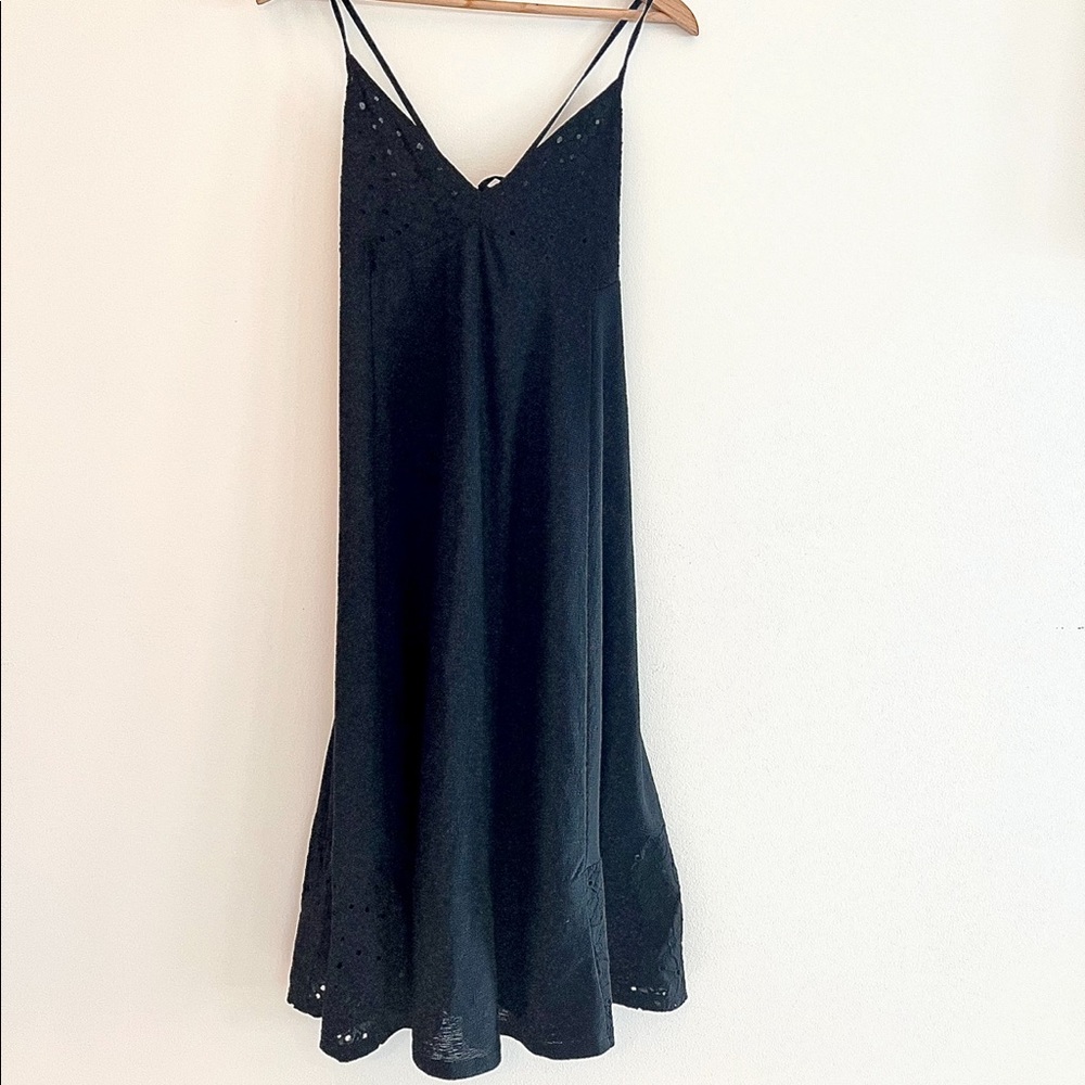 Zara Black Strapless Midi Dress